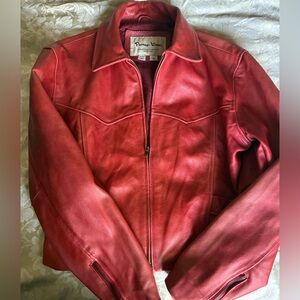 Vintage Red Leather PIONEER WEAR Woman’s (M)